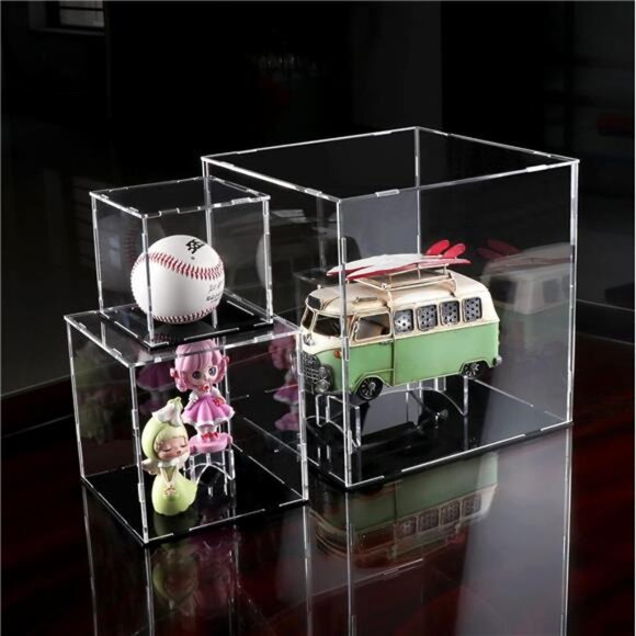 Display Case for Collectibles Assemble Clear Acrylic Box Alternative Glass Case - Picture 5 of 7